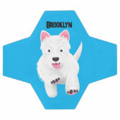 Schattig wit west highland terrier cartoon voetbal (Enkel)