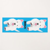Schattig wit west highland terrier cartoon yogamat (Voorkant (horizontaal))