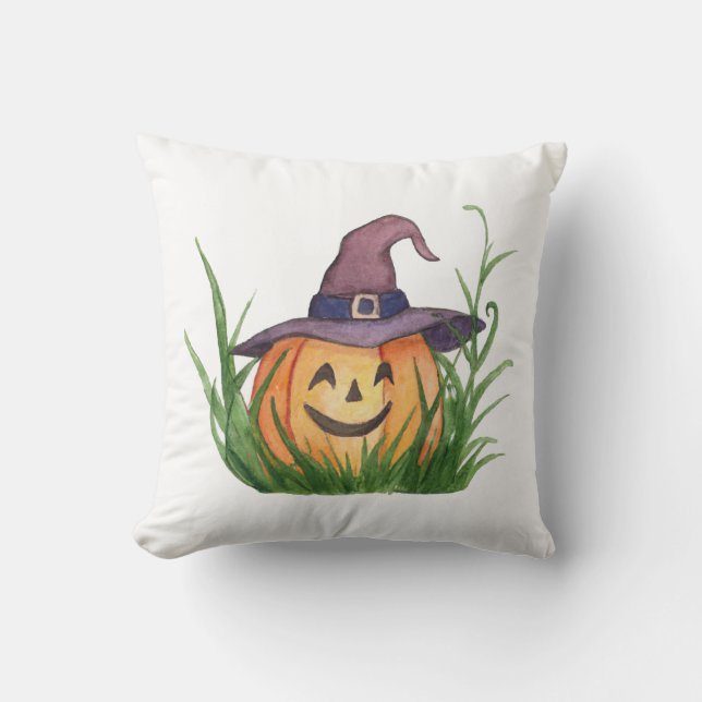 Schattig Witchy Pumpkin-Sierkussen Kussen (Voorkant)