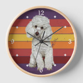 Schattig Witte Dog Retro Sunset (Voorkant)