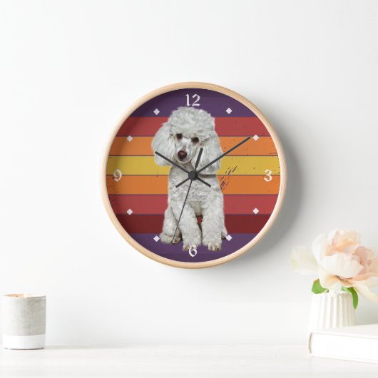 Schattig Witte Dog Retro Sunset (Huis)