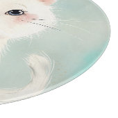 Schattig Witte Kitten Snijplank (Hoek)