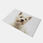 Schattig Witte West Highland Terrier Deurmat (Schuin)