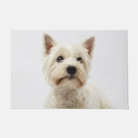 Schattig Witte West Highland Terrier Deurmat (Voorkant)