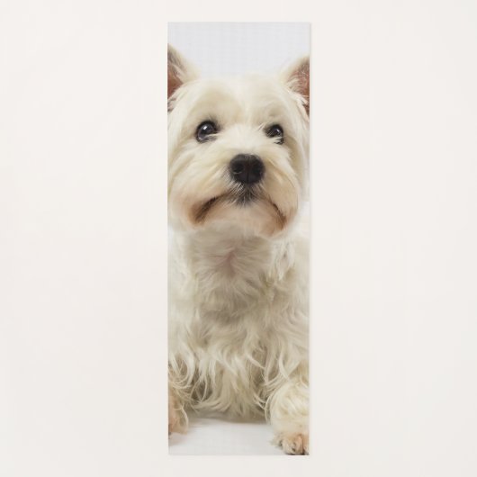 Schattig Witte West Highland Terrier Yogamat (Voorkant)