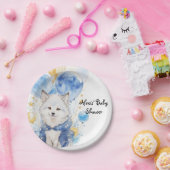 Schattig Wolf Pup Baby shower Papieren Bordje (Feest)