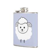 Schattig Wollen Lammetje Gezicht Heupfles (Links)