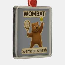 Schattig Wombat-tennisontwerp - Grappig Australisc Metalen Ornament
