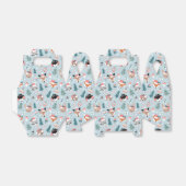 Schattig Woodland Christmas Animal Faces Pattern Bedankdoosjes (Uitgevouwen)