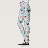 Schattig Woodland Christmas Animal Faces Pattern Leggings (Links)