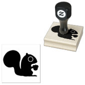 Schattig Woodland Eekhoorn met Nut Rubberstempel (Gestempeld)