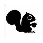 Schattig Woodland Eekhoorn met Nut Rubberstempel (Afrduk)