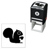 Schattig Woodland Eekhoorn met Nut Zelfinktende Stempel (In situ)