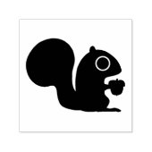 Schattig Woodland Eekhoorn met Nut Zelfinktende Stempel (Design)