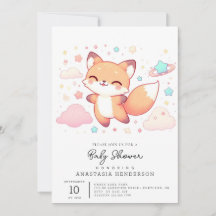 Schattig Woodland Fox Baby shower