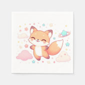 Schattig Woodland Fox Baby shower Servet (Voorkant)