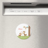 Schattig Woodland Herten moeder en kind naam magne Magneet (Insitu (Vaatwasser))
