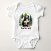 schattig woodland skunk tekst toevoegen romper (Voorkant)