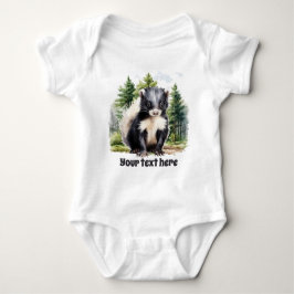 schattig woodland skunk tekst toevoegen romper
