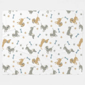 Schattig worst hond Dachshund Fleece Deken (Voorkant (Horizontaal))