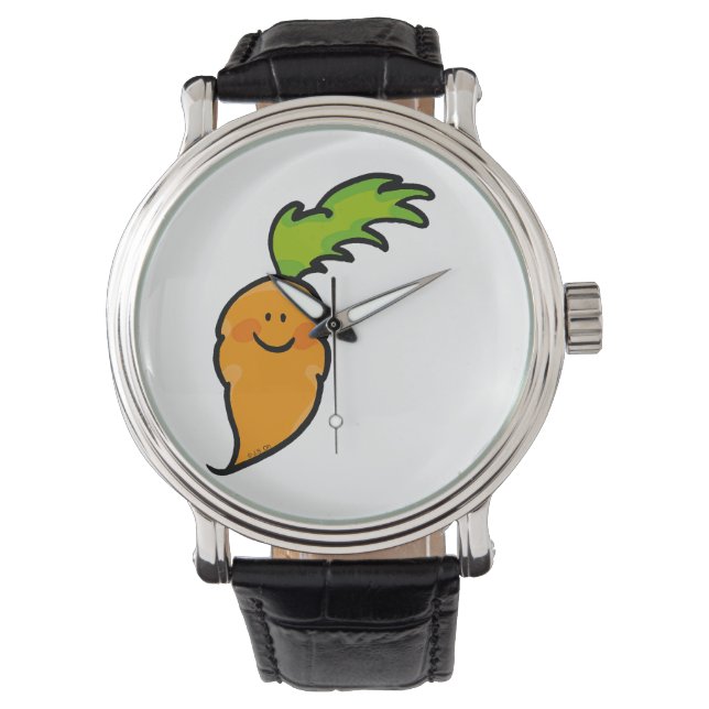 schattig wortel horloge (Voorkant)