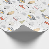 Schattig woudpapier voor bosdieren cadeaupapier (Hoek)
