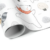 Schattig woudpapier voor bosdieren cadeaupapier (Rol Hoek)
