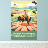 Schattig, WPA Motiverende Spreuk Canvas Afdruk (Insitu (Houten vloer))