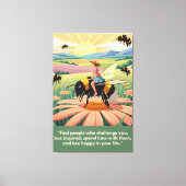 Schattig, WPA Motiverende Spreuk Canvas Afdruk (Voorkant)