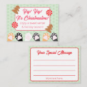 Schattig Yay Yay Het is Kerstmis Kat Notitiekaartje (Voorkant / Achterkant)