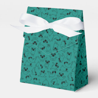 schattig yoga huisdier hond motief turquoise achte bedankdoosjes