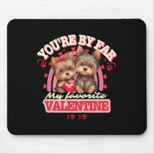 Schattig Yorkshire Koppel Valentijnsdag Retro York Muismat