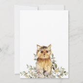 Schattig Yorkshire Terrier Puppy Baby shower Kaart (Achterkant)