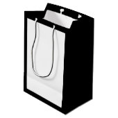 Schattig Zakelijk Winkelen Zwart Medium Cadeauzakje (Achterkant Gekanteld)