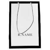 Schattig Zakelijk Winkelen Zwart Medium Cadeauzakje (Voorkant)