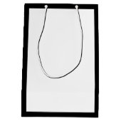 Schattig Zakelijk Winkelen Zwart Medium Cadeauzakje (Achterkant)