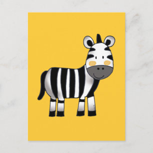 schattig zebra briefkaart