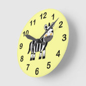 schattig zebra ronde klok (Hoek)