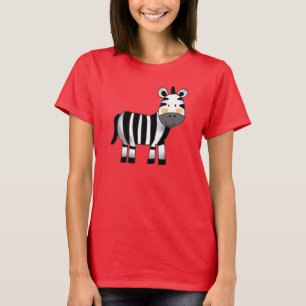 schattig zebra t-shirt