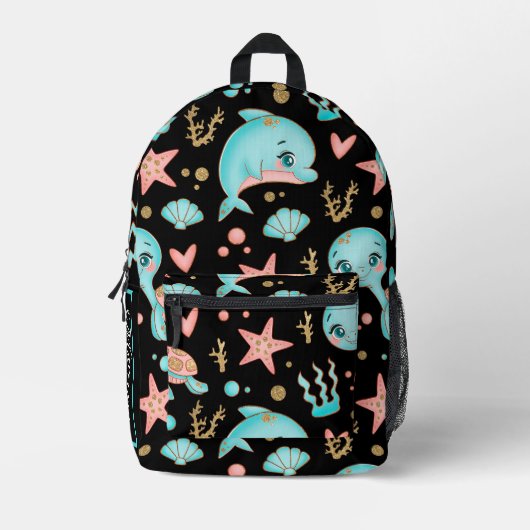 schattig zee bedrukte rugzak (Voorkant)