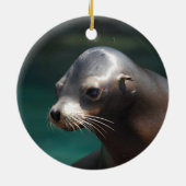 Schattig Zee Keramisch Ornament (Achterkant)