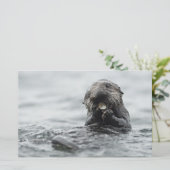 Schattig Zee Otter Briefpapier (Staand voorkant)