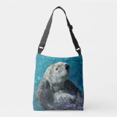 Schattig Zee Otter Cute Blue Water Crossbody Tas (Voorkant)