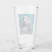 Schattig Zee Otter Cute Blue Water Glas (Achterkant)