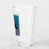 Schattig Zee Otter Cute Blue Water Glas (Links)