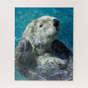 Schattig Zee Otter Cute Blue Water Legpuzzel