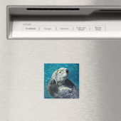 Schattig Zee Otter Cute Blue Water Magneet (Insitu (Vaatwasser))