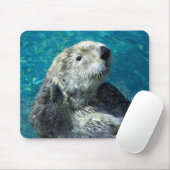 Schattig Zee Otter Cute Blue Water Muismat (Met muis)