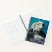 Schattig Zee Otter Cute Blue Water Notitieboek (Binnen)