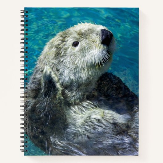 Schattig Zee Otter Cute Blue Water Notitieboek (Voorkant)